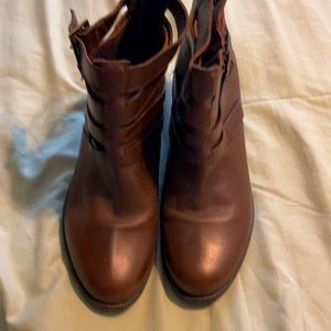 Brown leather boots size 40